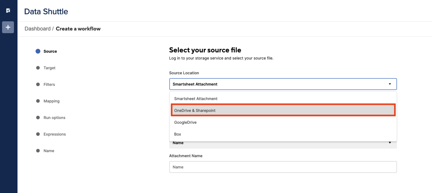 SharePoint now available for Data Shuttle Smartsheet